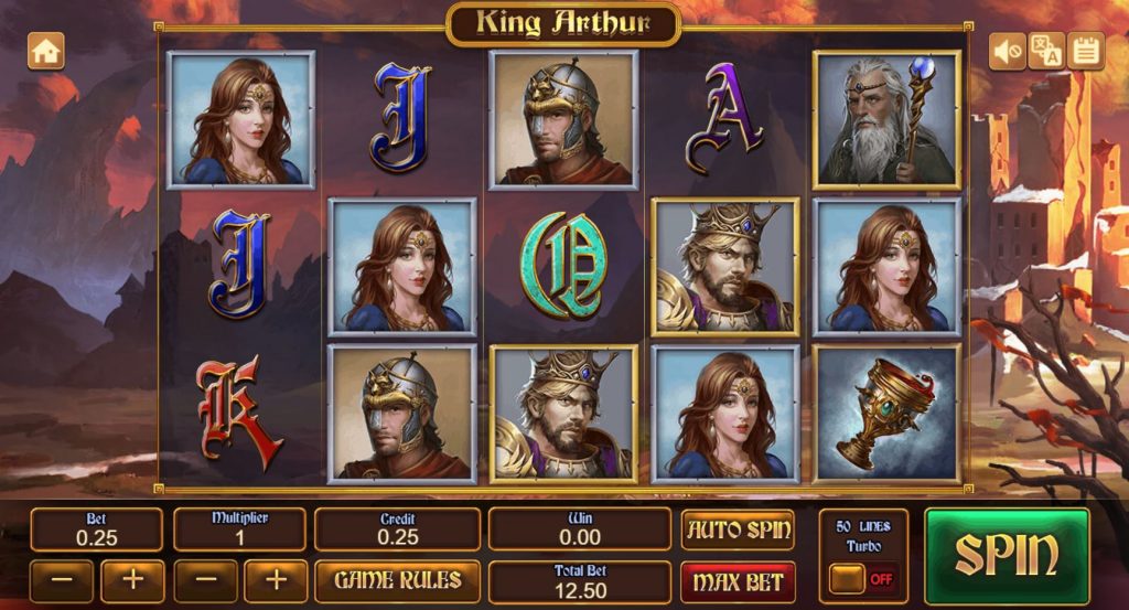 King Arthur สล็อตออนไลน์นี้ จะพาทุกคนไปรู้จักกษัตริย์อาเธอร์ กษัตริย์ผู้ที่มีชื่อเสียงโด่งดังมากอีกคน